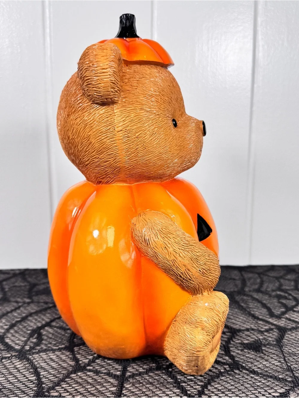 NEW Summerween Teddy Bear Pumpkin Costume Halloween Figurine